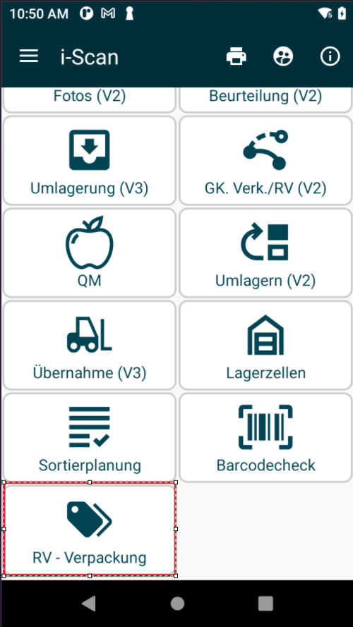 Line Production Scanner Selection
